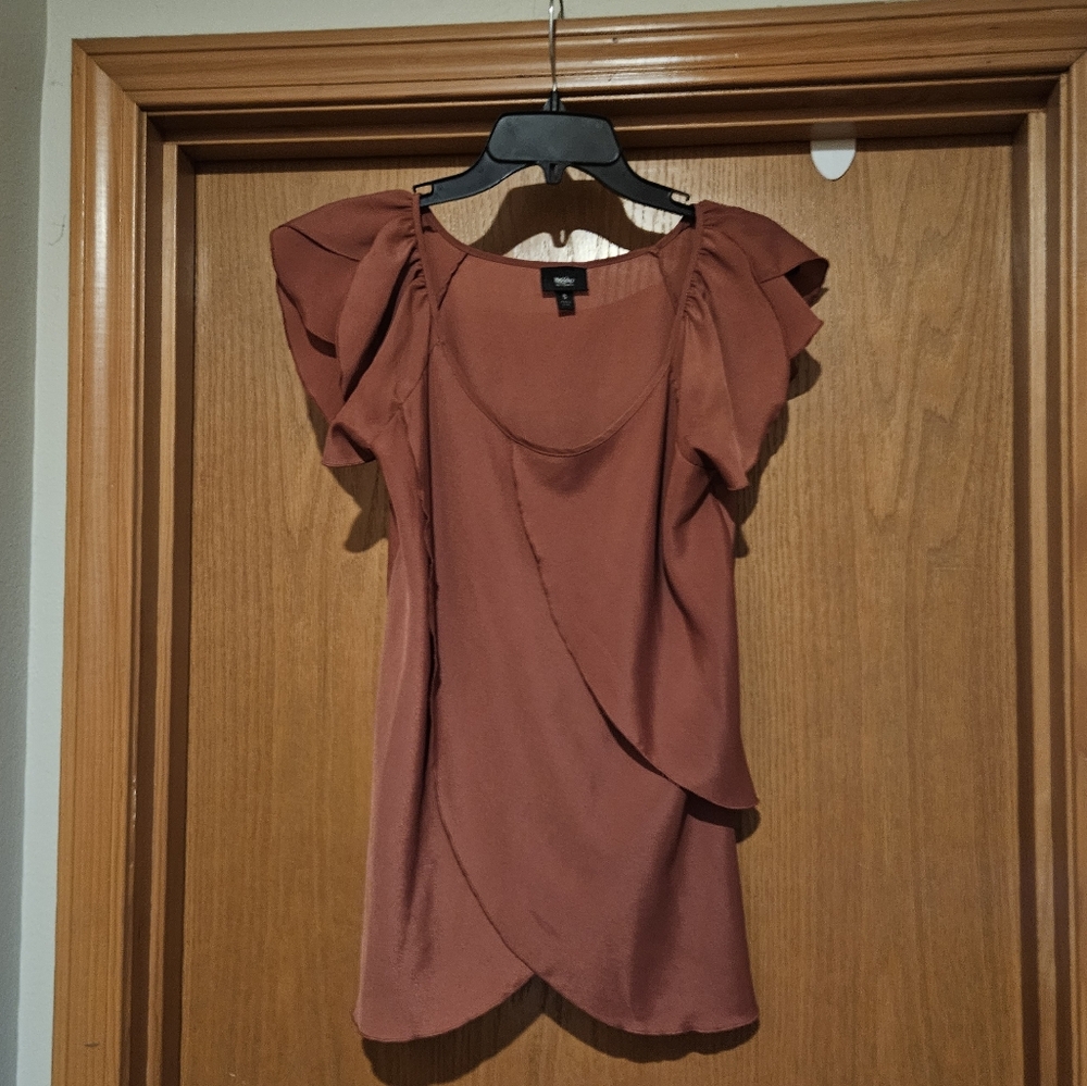 MOSSIMMO Supply short sleeved blouse size small.
